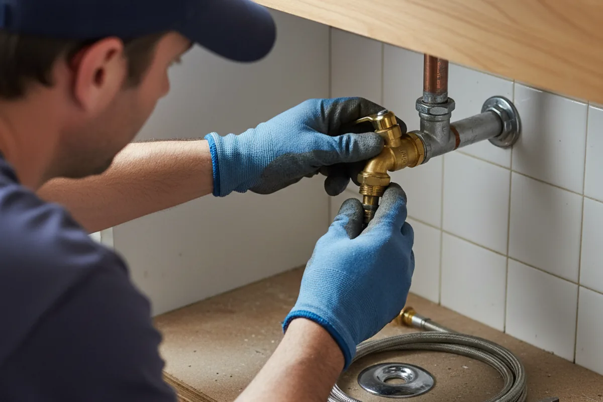 Shutoff valve and fitting work during Emergency Plumbing in New Manchester